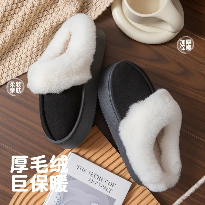 2025 New Cotton Slippers for Home Warmth, Women's Autumn and Winter Plush Cotton Shoes, Indoor Home Couple Cotton Slippers Wholesale — feature 10
