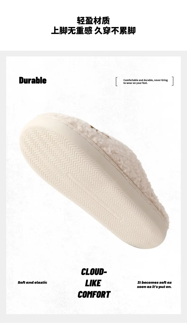 2025 New Cotton Slippers for Home Warmth, Women's Autumn and Winter Plush Cotton Shoes, Indoor Home Couple Cotton Slippers Wholesale — feature 49