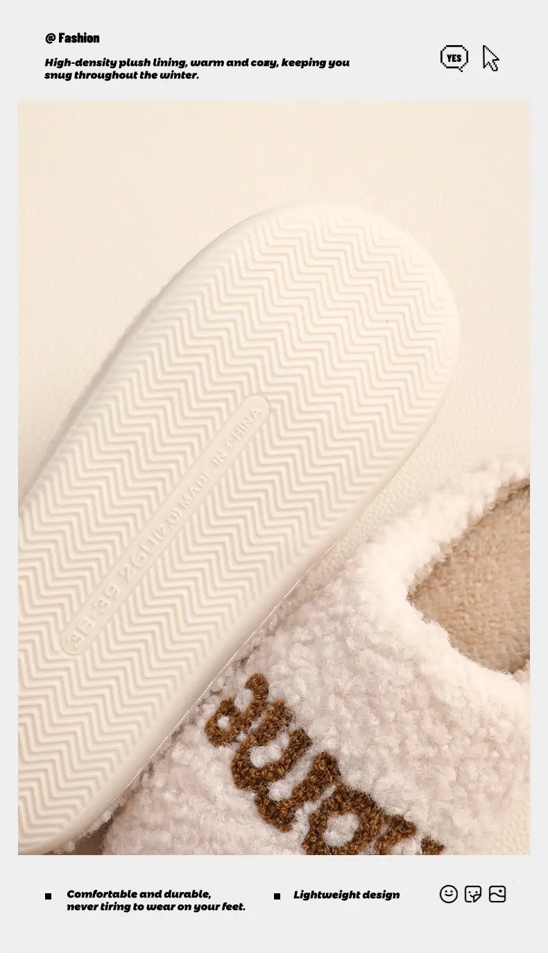 2025 New Cotton Slippers for Home Warmth, Women's Autumn and Winter Plush Cotton Shoes, Indoor Home Couple Cotton Slippers Wholesale — feature 52