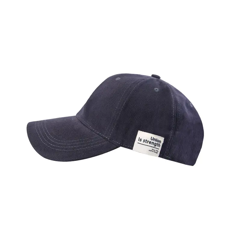 Men's Navy Blue Oversized Baseball Cap with Face-Slimming Design