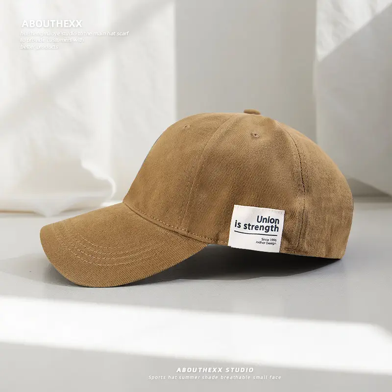 Men's Navy Blue Oversized Baseball Cap with Face-Slimming Design
