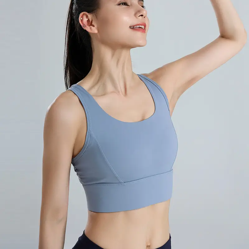 Women's Sports Bra, Large Size, Shockproof for Running, Minimizes Large Bust, Breathable Mesh, Beautiful Back, Pilates Yoga Fitness Bra