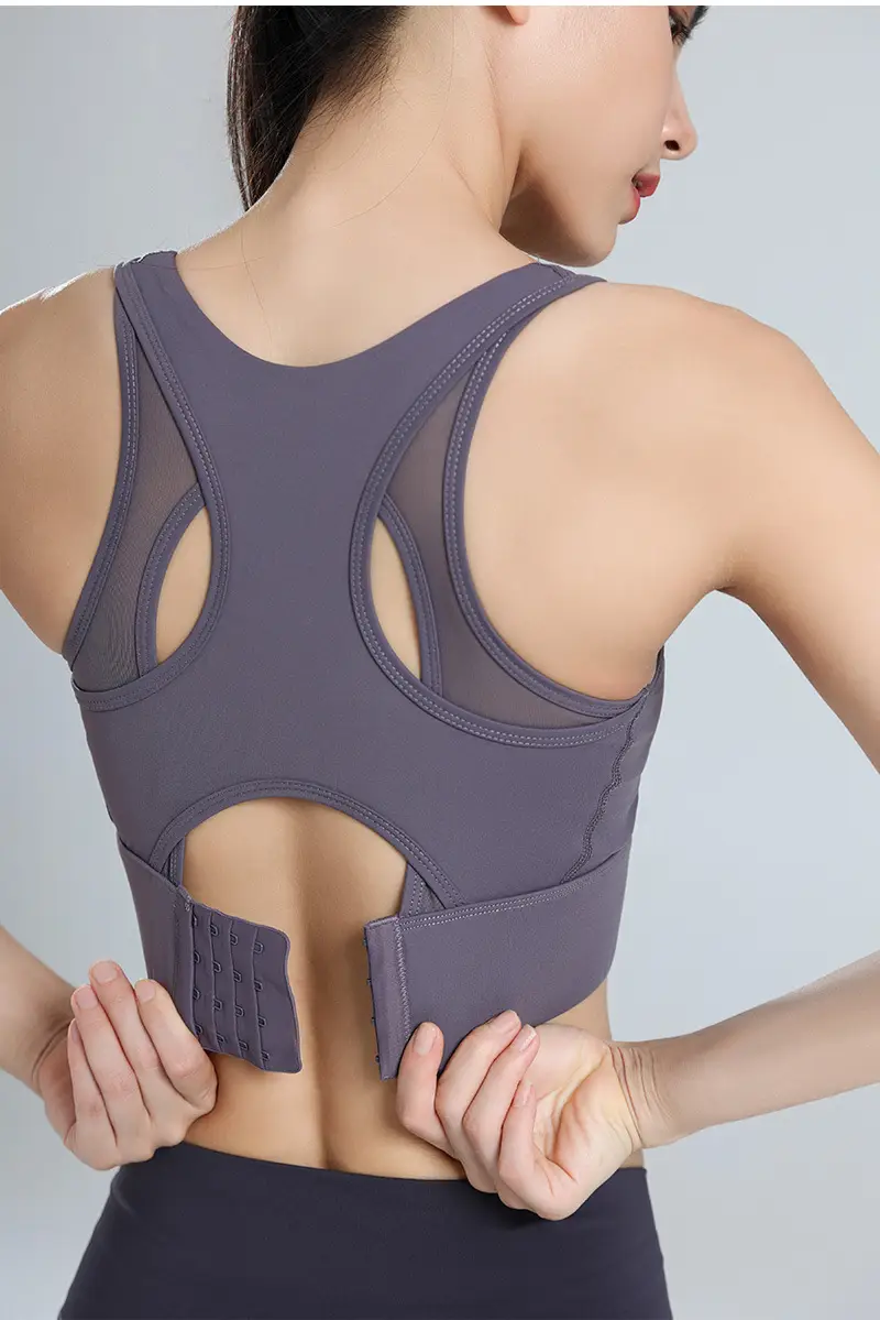 Women's Sports Bra, Large Size, Shockproof for Running, Minimizes Large Bust, Breathable Mesh, Beautiful Back, Pilates Yoga Fitness Bra — feature 12