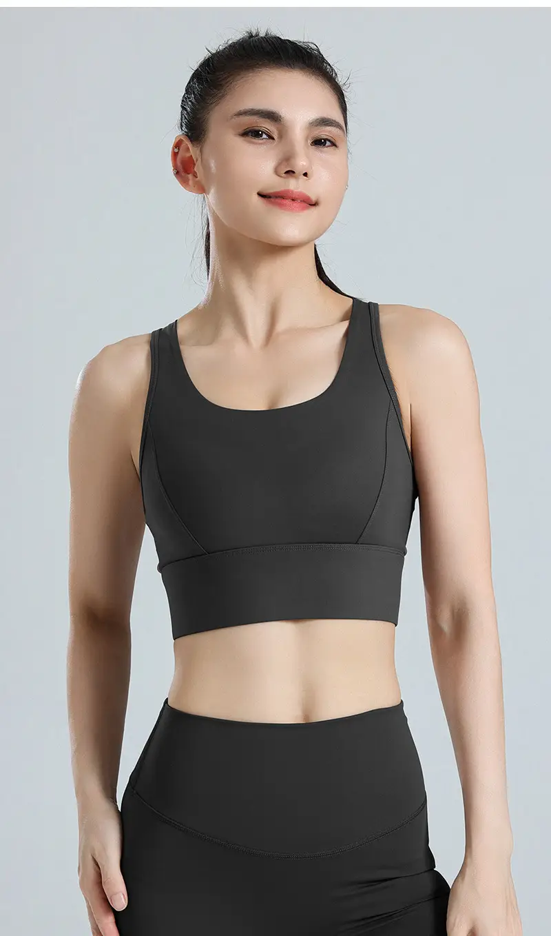 Women's Sports Bra, Large Size, Shockproof for Running, Minimizes Large Bust, Breathable Mesh, Beautiful Back, Pilates Yoga Fitness Bra — feature 20