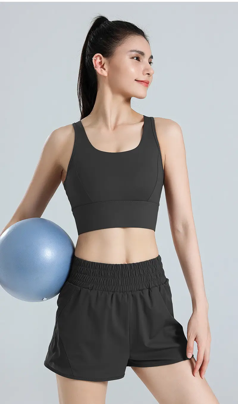 Women's Sports Bra, Large Size, Shockproof for Running, Minimizes Large Bust, Breathable Mesh, Beautiful Back, Pilates Yoga Fitness Bra — feature 22