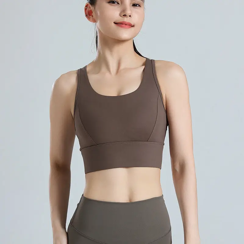 Women's Sports Bra, Large Size, Shockproof for Running, Minimizes Large Bust, Breathable Mesh, Beautiful Back, Pilates Yoga Fitness Bra