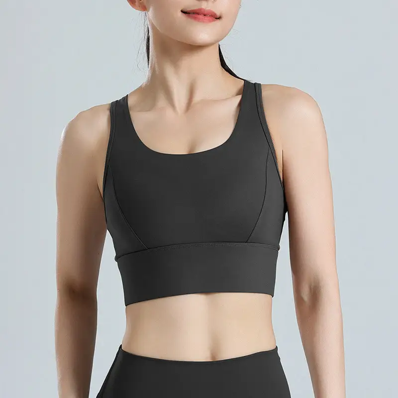 Women's Sports Bra, Large Size, Shockproof for Running, Minimizes Large Bust, Breathable Mesh, Beautiful Back, Pilates Yoga Fitness Bra