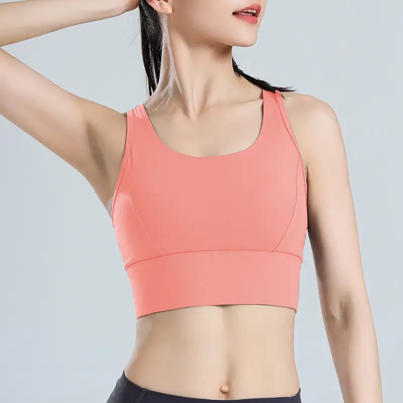 Women's Sports Bra, Large Size, Shockproof for Running, Minimizes Large Bust, Breathable Mesh, Beautiful Back, Pilates Yoga Fitness Bra