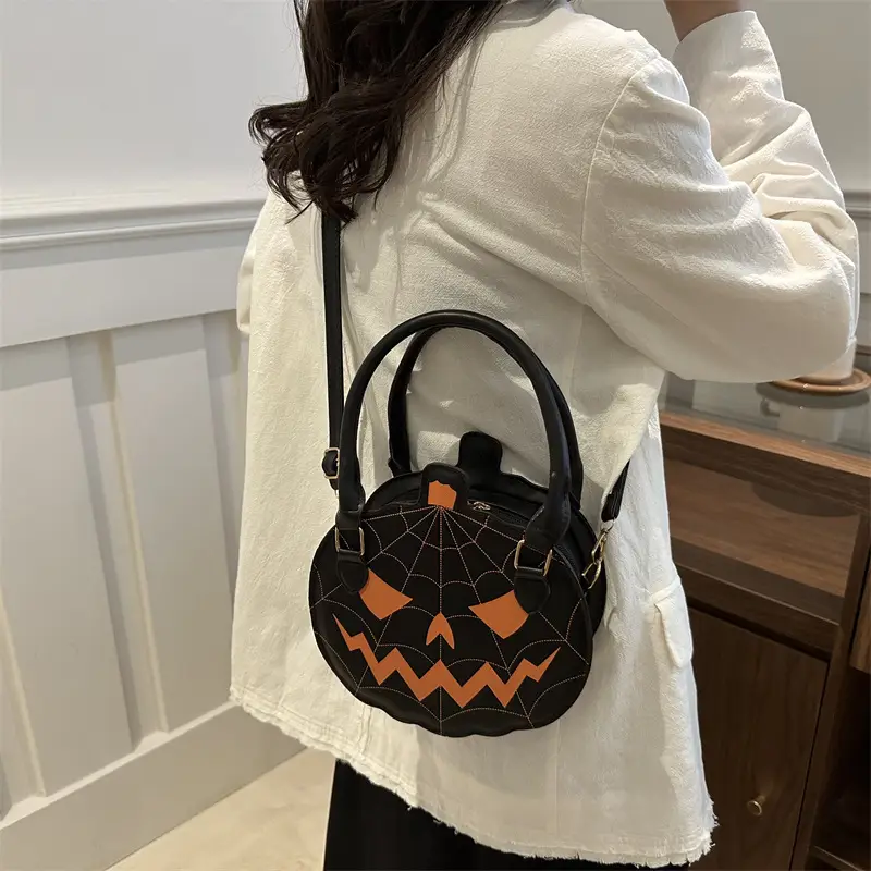 Halloween Pumpkin Handbag Orange 2025 Women - Image 6