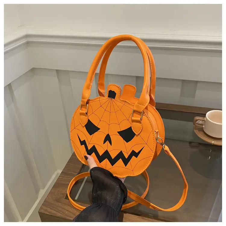 Halloween Pumpkin Handbag Orange 2025 Women - Image 2