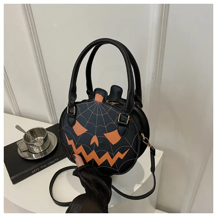 Halloween Pumpkin Handbag Orange 2025 Women - Image 3