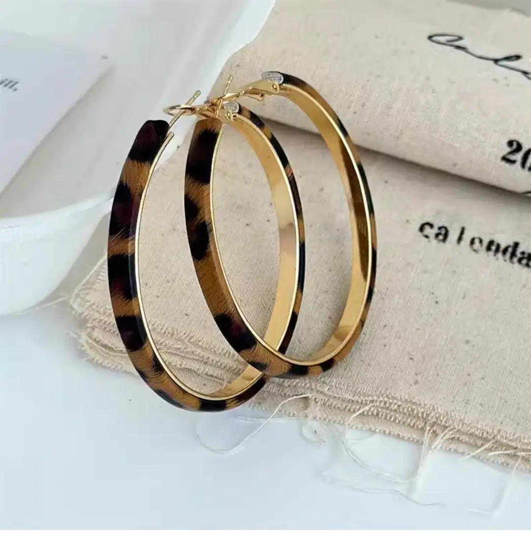 European and American Cross-Border Silver Needle Hoop Earrings, Metal Minimalist Style, Fashionable Versatile Simple Earrings with a Unique Design