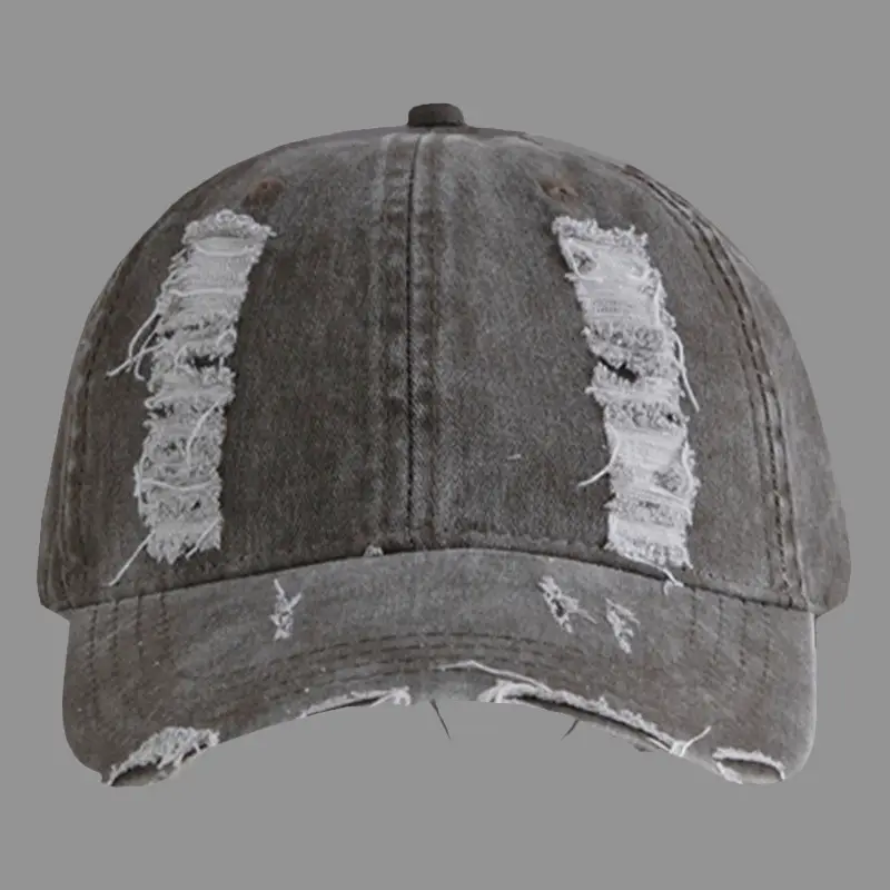Vintage Distressed Baseball Cap for Men Women Korean Style - Image 2