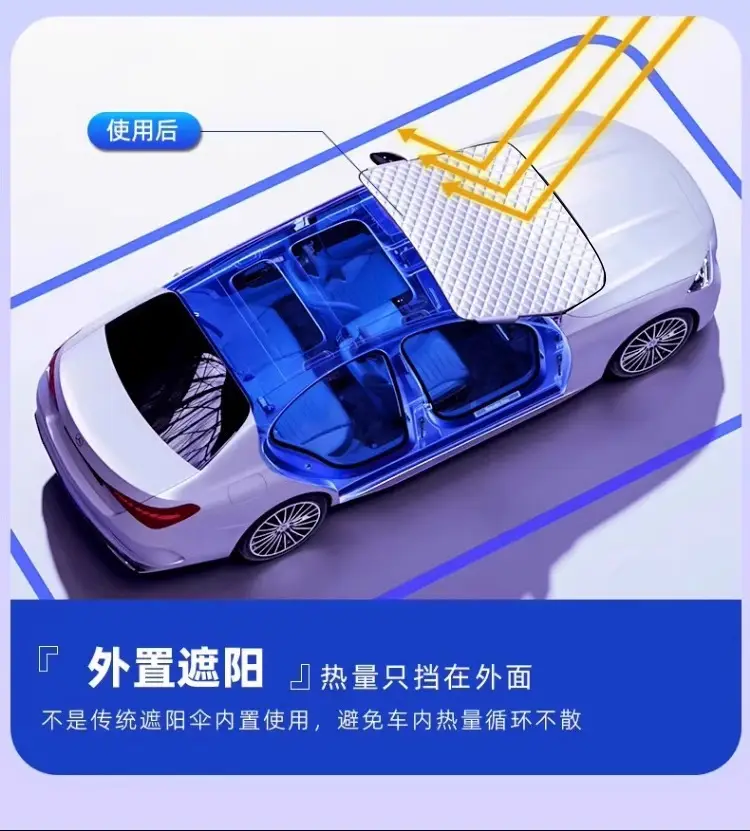 Suitable for Haval Car Sunshade Front Shield H6/H2/F7/H9/Big Dog Sun Protection and Heat Insulation Umbrella Sunshade Curtain — feature 14