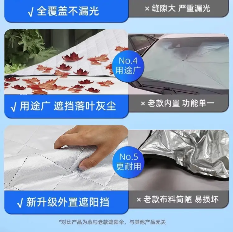 Suitable for Haval Car Sunshade Front Shield H6/H2/F7/H9/Big Dog Sun Protection and Heat Insulation Umbrella Sunshade Curtain — feature 3