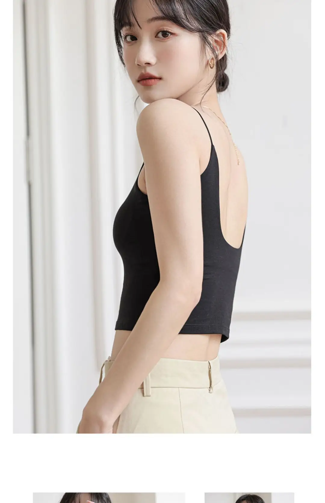 Chic Summer Thin Camisole with Built-In Bra Pads for Women, Suitable for Wearing as an Outer Layer or Base Layer — feature 26