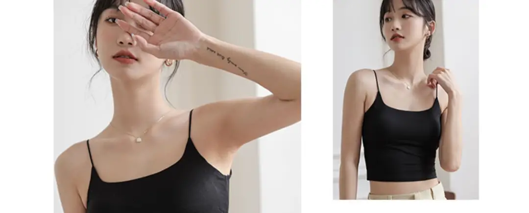 Chic Summer Thin Camisole with Built-In Bra Pads for Women, Suitable for Wearing as an Outer Layer or Base Layer — feature 27