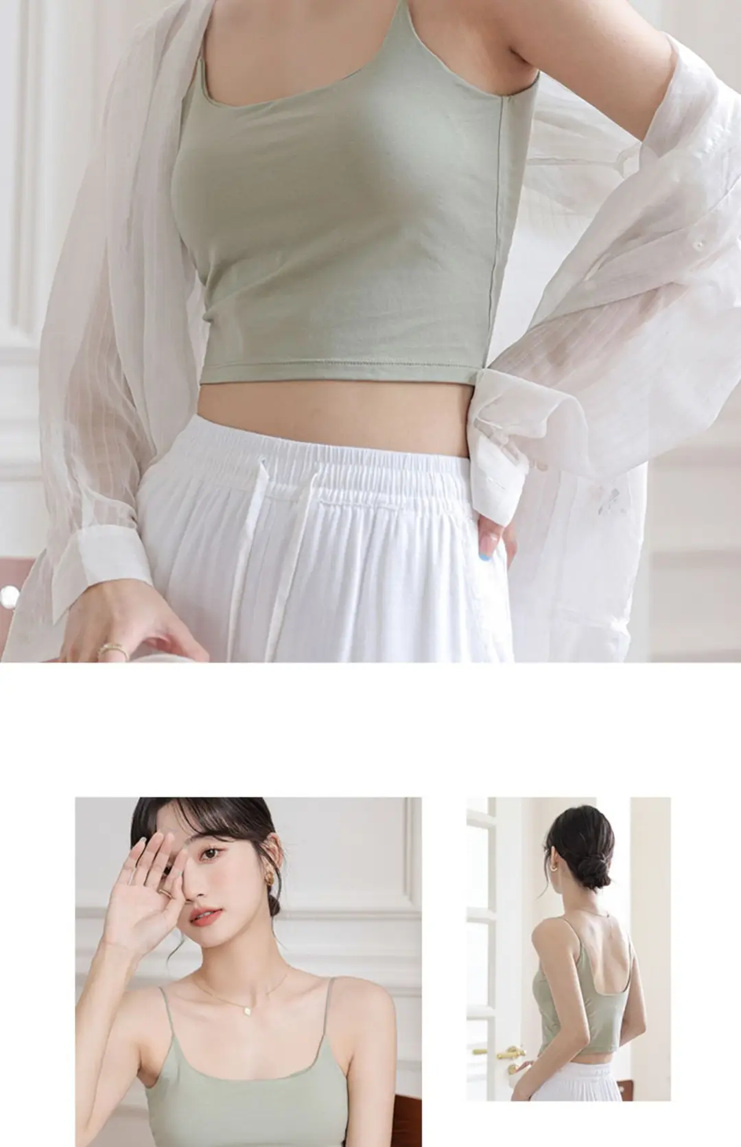 Chic Summer Thin Camisole with Built-In Bra Pads for Women, Suitable for Wearing as an Outer Layer or Base Layer — feature 36