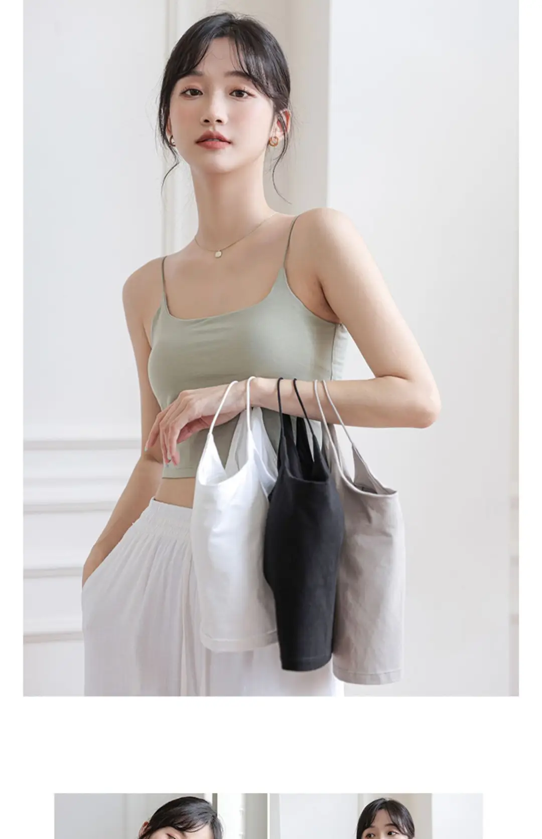 Chic Summer Thin Camisole with Built-In Bra Pads for Women, Suitable for Wearing as an Outer Layer or Base Layer — feature 38