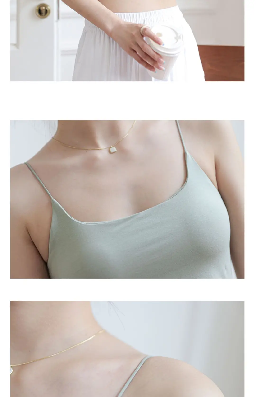 Chic Summer Thin Camisole with Built-In Bra Pads for Women, Suitable for Wearing as an Outer Layer or Base Layer — feature 42