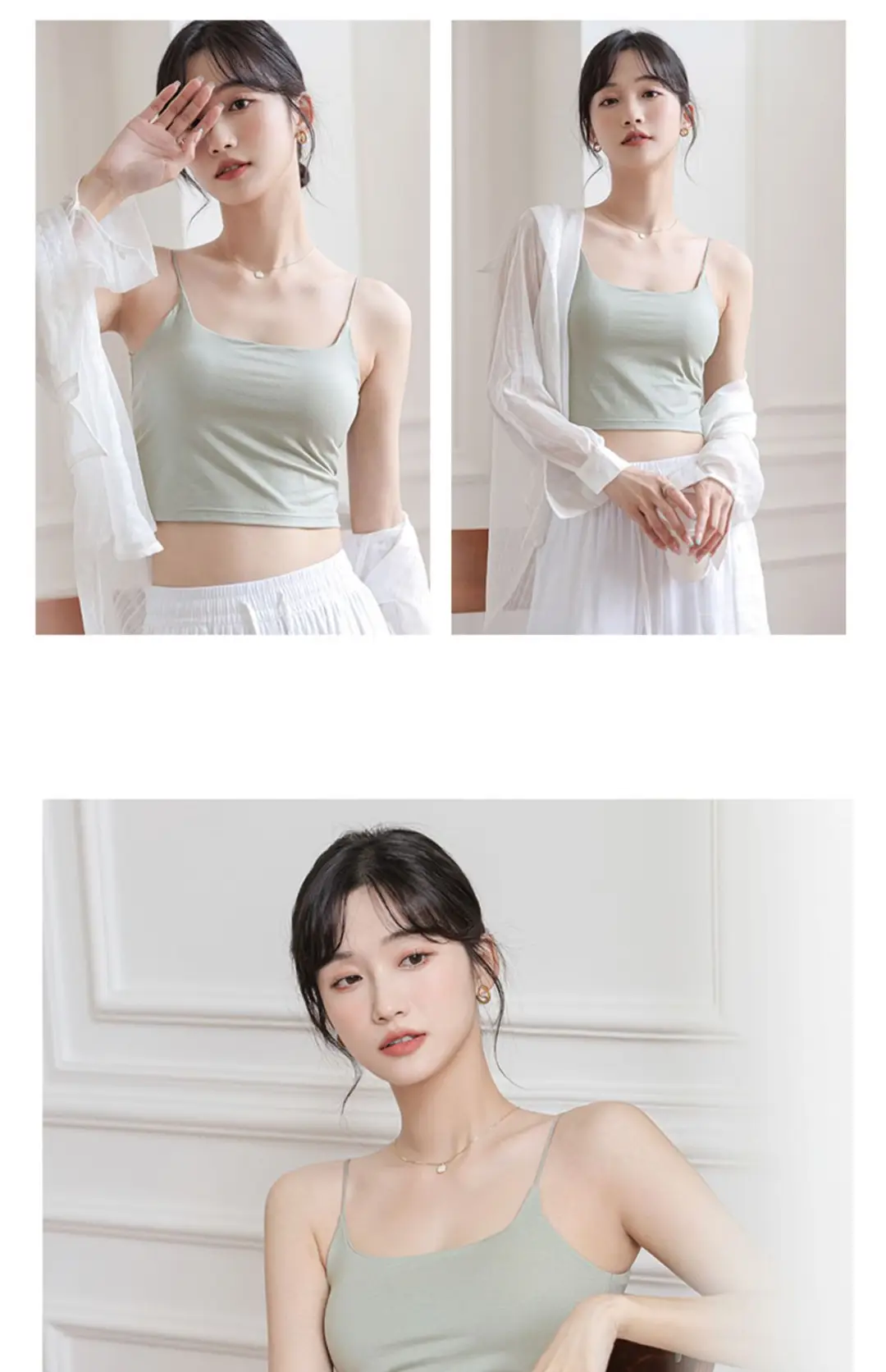 Chic Summer Thin Camisole with Built-In Bra Pads for Women, Suitable for Wearing as an Outer Layer or Base Layer — feature 44