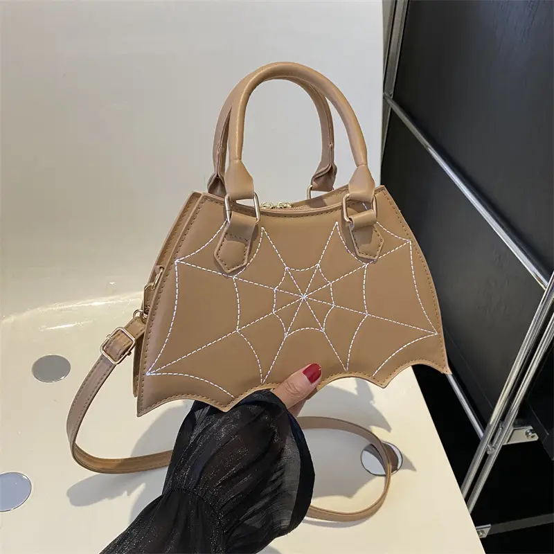 Women's Embroidered Leather Shoulder Bag Tan 2025 - Image 7