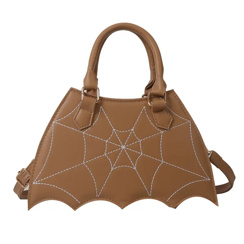 Women's Embroidered Leather Shoulder Bag Tan 2025 - Image 11