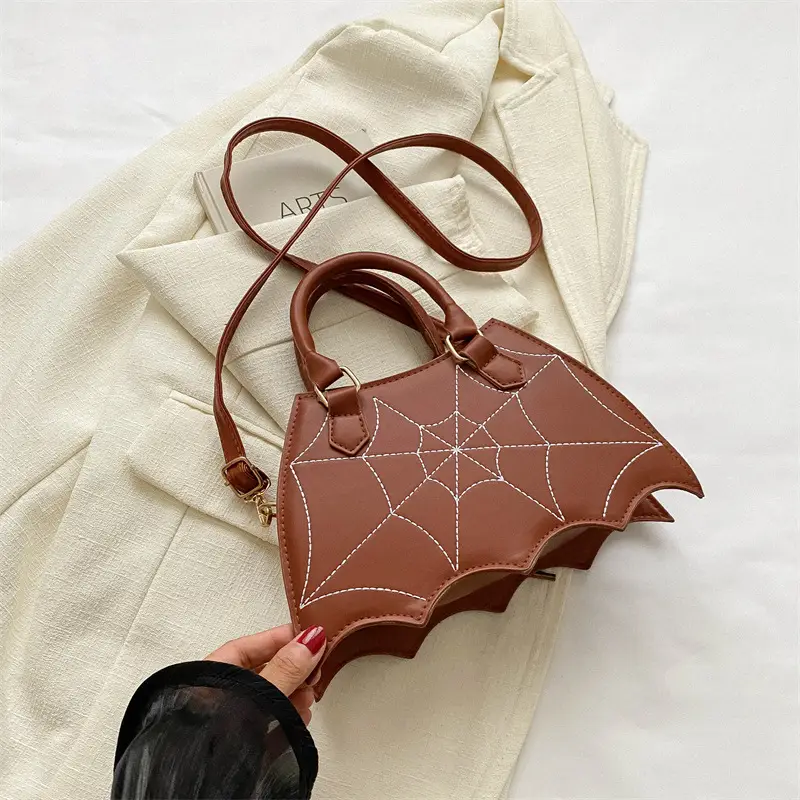 Women's Embroidered Leather Shoulder Bag Tan 2025 - Image 4