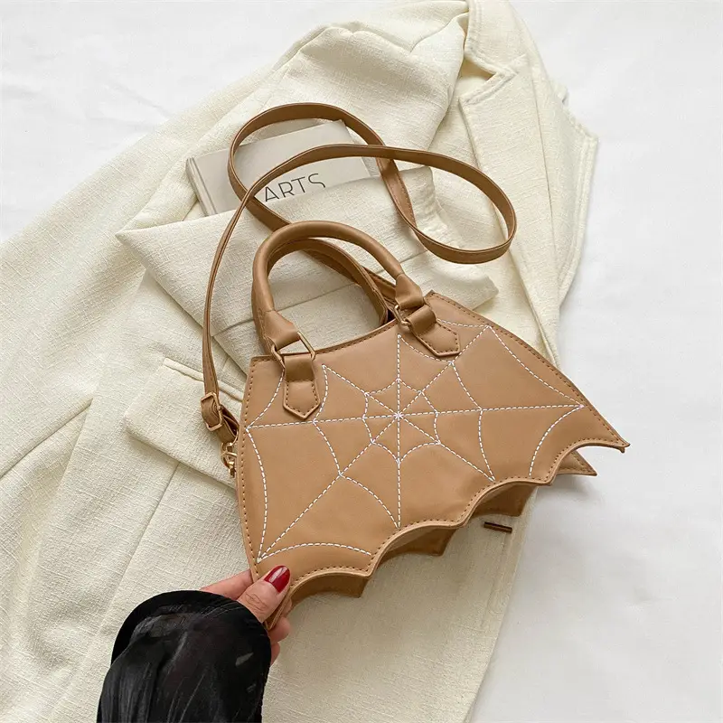 Women's Embroidered Leather Shoulder Bag Tan 2025 - Image 6