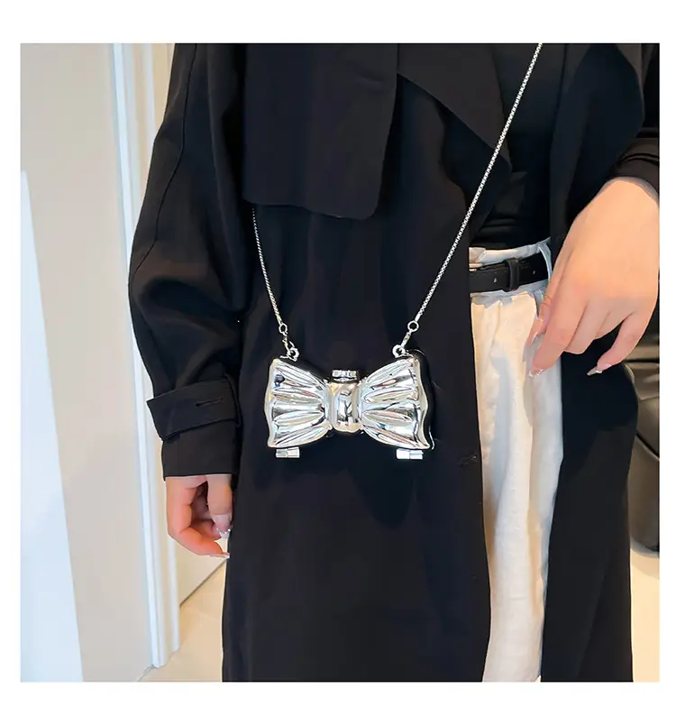 2025 Red Bow Metal Shoulder Bag for Women — feature 23