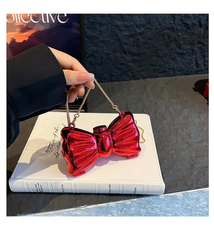 2025 Red Bow Metal Shoulder Bag for Women — feature 26