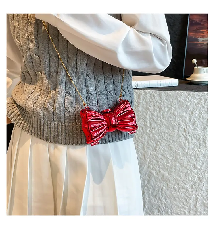 2025 Red Bow Metal Shoulder Bag for Women — feature 8