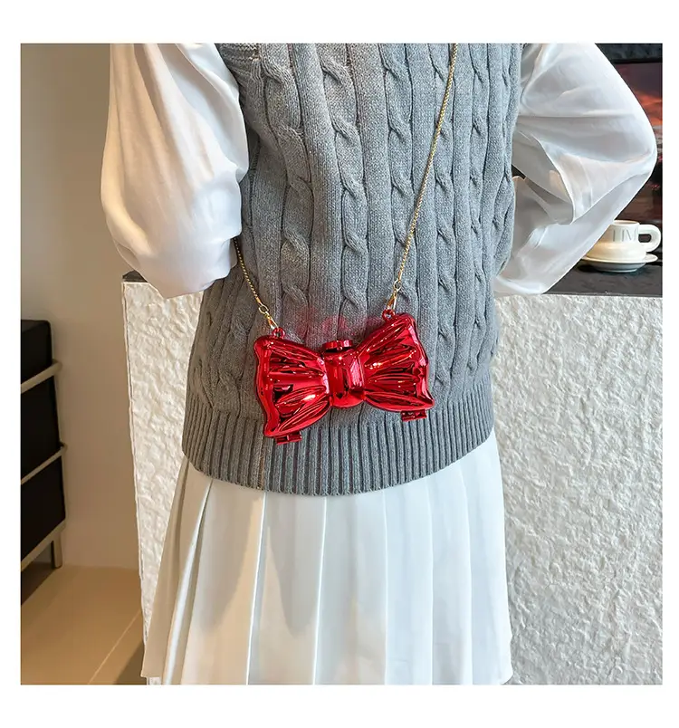 2025 Red Bow Metal Shoulder Bag for Women — feature 9