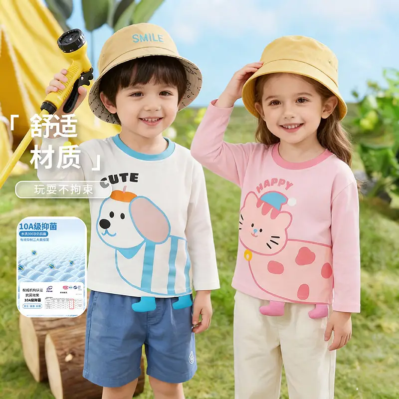 Boys Long Sleeve T-Shirt Cartoon Print Kids Spring Outfit - Image 4