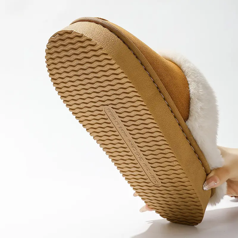 Thick-Soled Cotton Slippers for Women in Autumn and Winter Korean Style Internet Celebrity Home Indoor Non-Slip Women's Warm Furry Slippers for Men Wholesale - Image 7