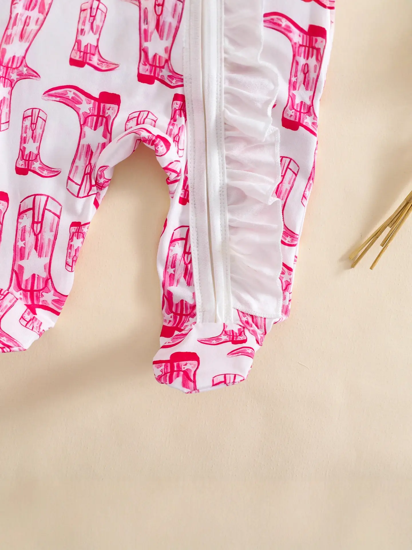 25 New Autum Baby Rompers Western Cowboy High Heels Long-Sleeves Pants Set - Image 5