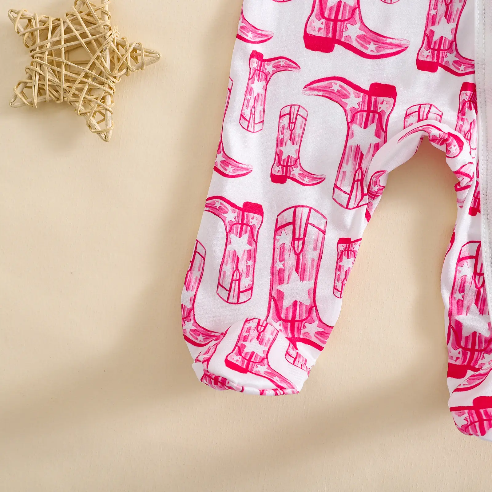 25 New Autum Baby Rompers Western Cowboy High Heels Long-Sleeves Pants Set β feature 11