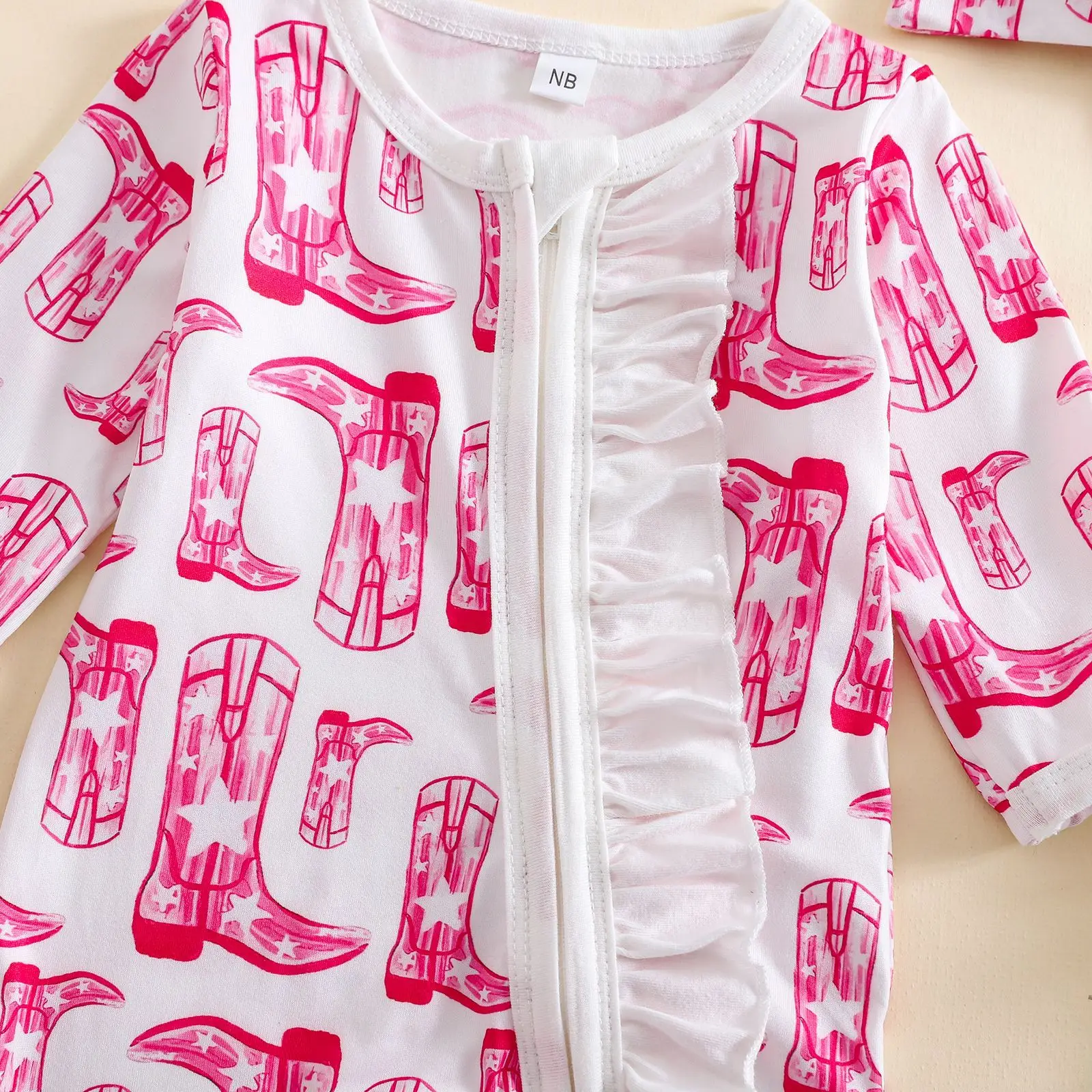 25 New Autum Baby Rompers Western Cowboy High Heels Long-Sleeves Pants Set β feature 7