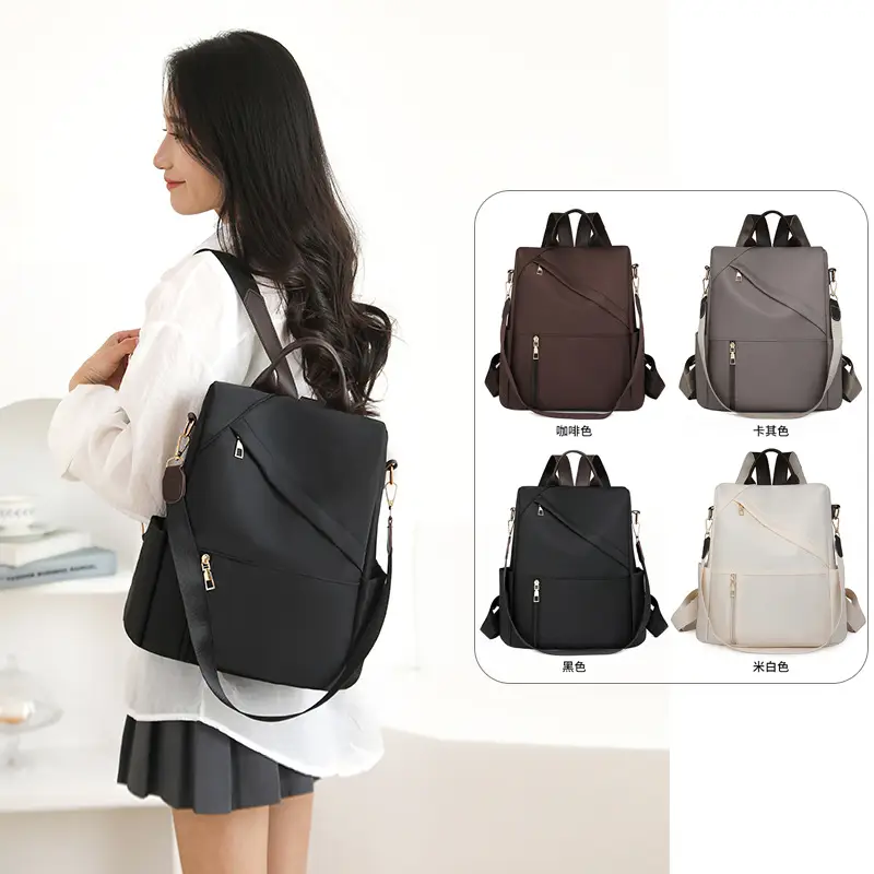 Brown Retro Women's Large Capacity Student Backpack - Image 6