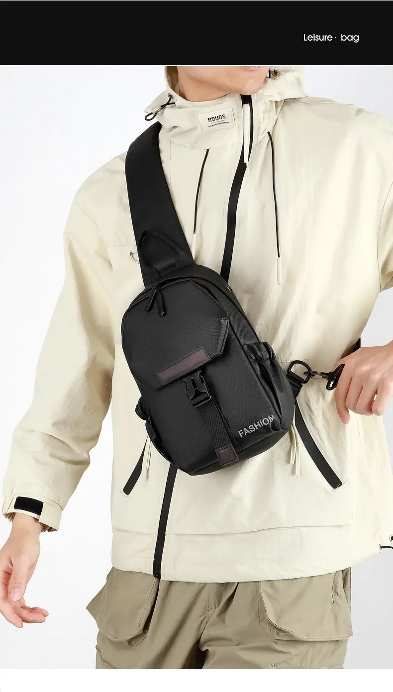 Men's Grey Fashionable Backpack with Crossbody Strap — feature 3