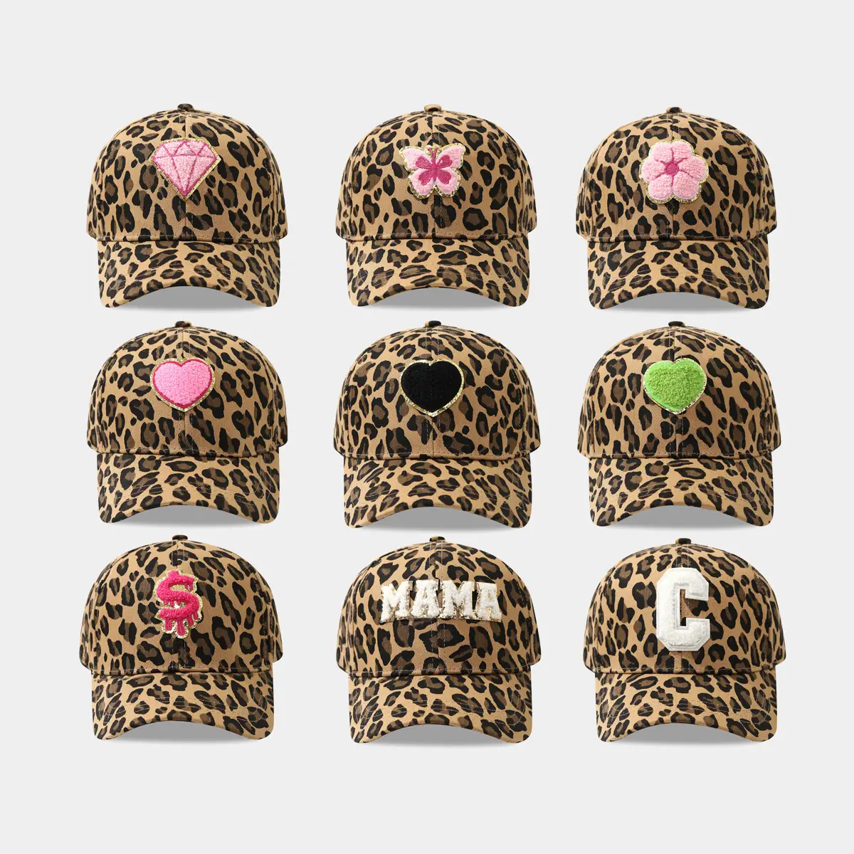 Vintage Leopard Print Baseball Caps for Women - Image 11