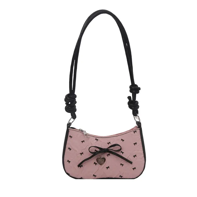 Pink Bow Shoulder Bag 2025 Summer New - Image 6