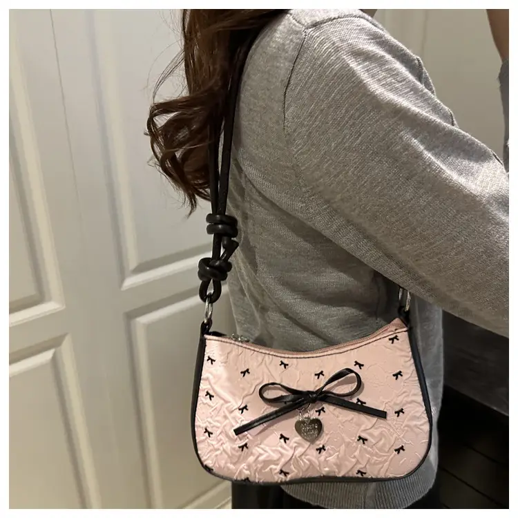Pink Bow Shoulder Bag 2025 Summer New — feature 12