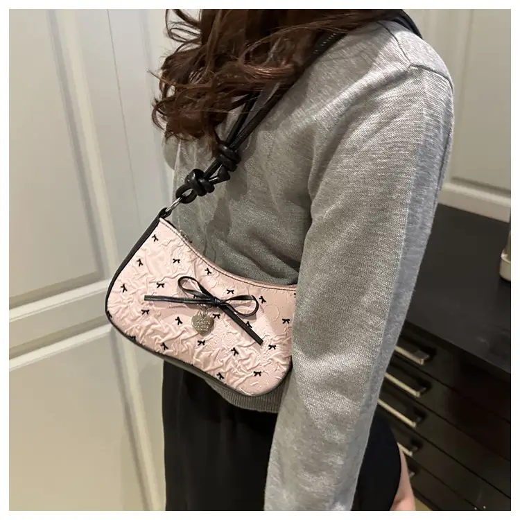 Pink Bow Shoulder Bag 2025 Summer New — feature 13