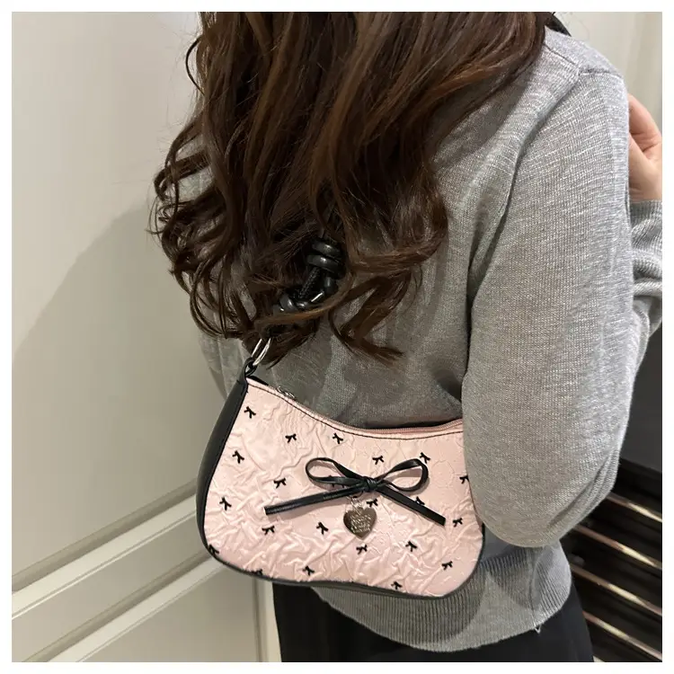 Pink Bow Shoulder Bag 2025 Summer New — feature 14