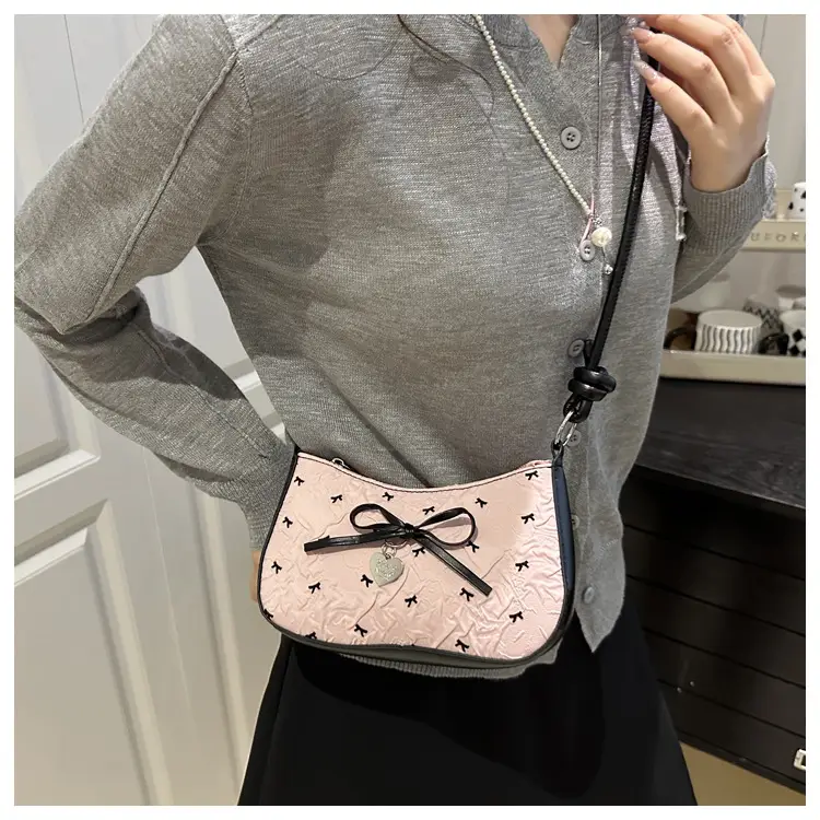 Pink Bow Shoulder Bag 2025 Summer New — feature 16