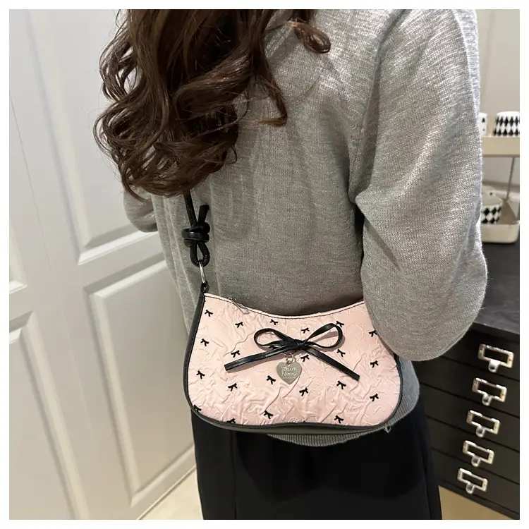Pink Bow Shoulder Bag 2025 Summer New — feature 17