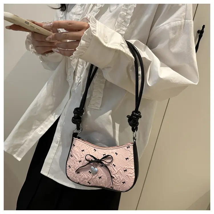 Pink Bow Shoulder Bag 2025 Summer New — feature 19