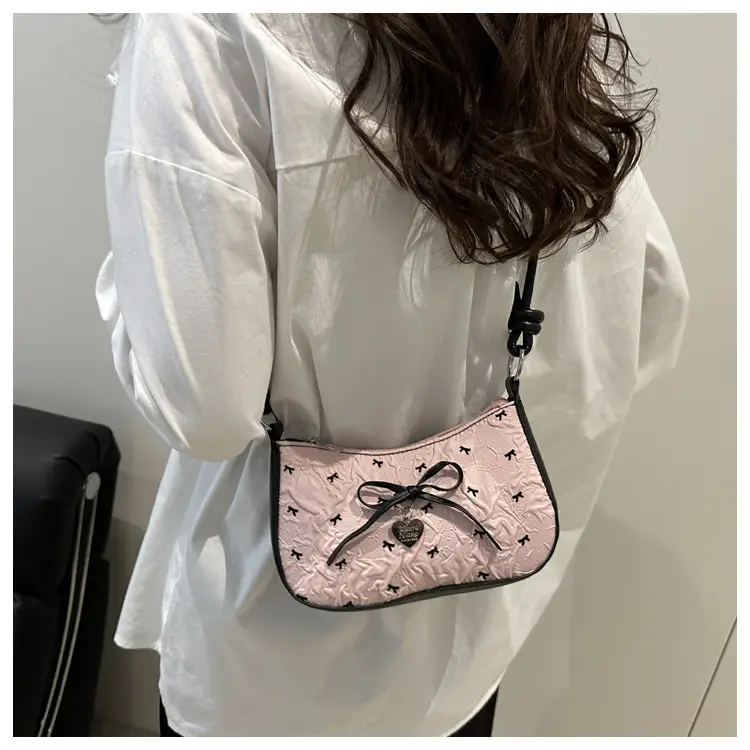 Pink Bow Shoulder Bag 2025 Summer New — feature 23