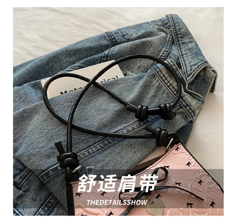 Pink Bow Shoulder Bag 2025 Summer New — feature 5